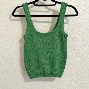 ASTR Boucle Knit Green Tank Size XS
